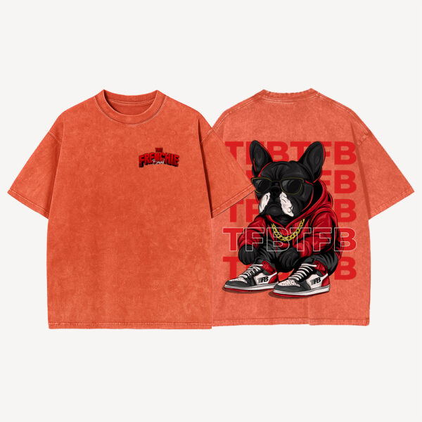 TFB Street Alpha — Oversized Tee ( Washed Red )