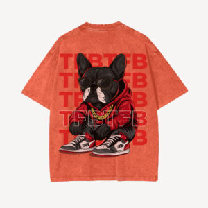 TFB Street Alpha — Oversized Tee ( Washed Red )