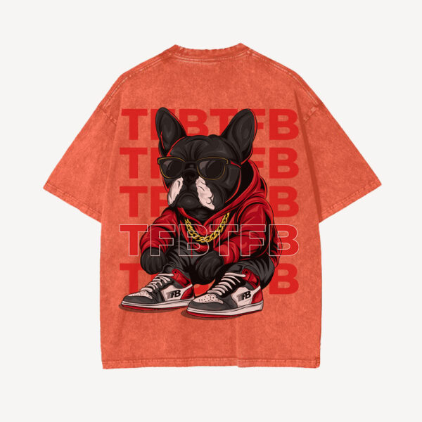 TFB Street Alpha — Oversized Tee ( Washed Red )
