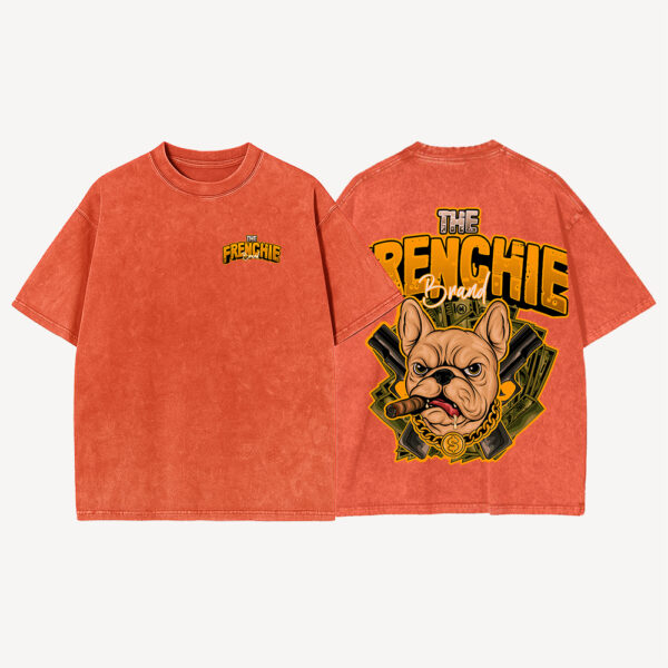 Frenchie Boss Tee ( Washed Red )