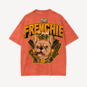 Frenchie Boss Tee ( Washed Red )