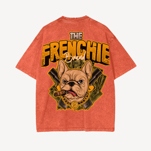 Frenchie Boss Tee ( Washed Red )