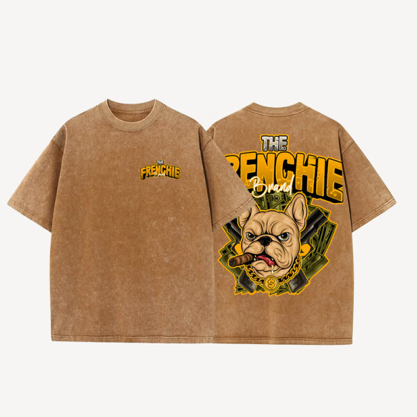 Frenchie Boss Tee ( Washed Tan )